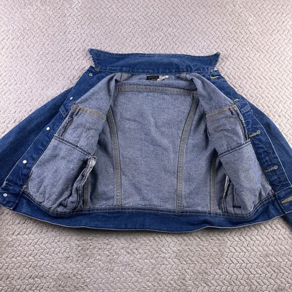 Vintage Trucker Jacket Lee Denim Youth size 10 Union Made In USA Retro 90’s 80’s - Picture 6 of 16